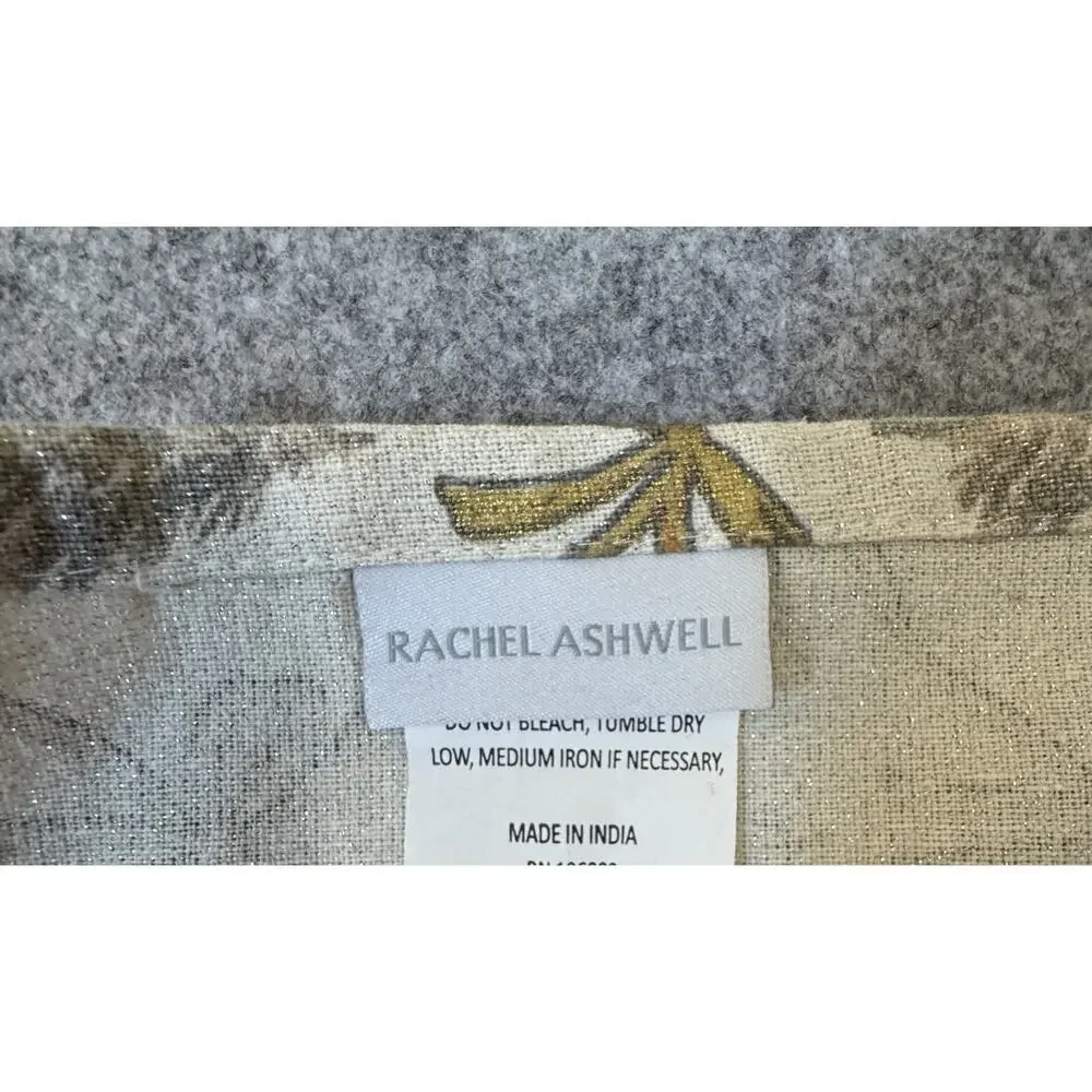 Rachel Ashwell Shabby Chic Christmas Napkins Set 6 +1 Gold Trees Bows